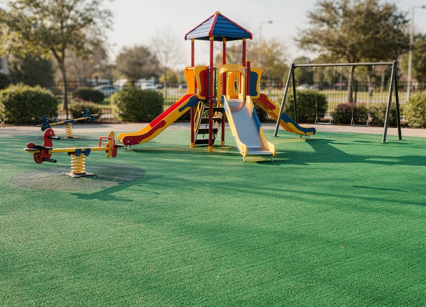 Artificial playground turf at a Waxhaw, NC home